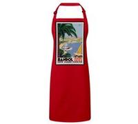 Fabulous Tablier Cuisine Premium Rouge Bandol Cote d'Azur AfficheVintage Rouge G
