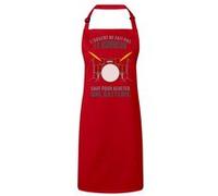 Fabulous Tablier Cuisine Premium Rouge Batterie - L'argent ne Fait Pas le Bonheur Rouge G