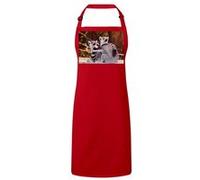 Fabulous Tablier Cuisine Premium Rouge Couple de Lemuriens Madagascar Rouge G