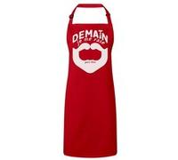 Fabulous Tablier Cuisine Premium Rouge Demain je me rase (peut-être) Rouge G