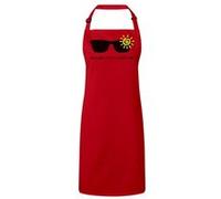 Fabulous Tablier Cuisine Premium Rouge Design Lunettes Girls Just Want to Have Sun Rouge G