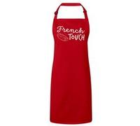Fabulous Tablier Cuisine Premium Rouge French Touch Baguette Rouge G