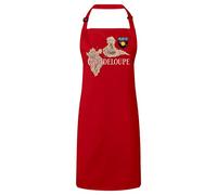 Fabulous Tablier Cuisine Premium Rouge Guadeloupe 971 Département Ile Carte Ancienne Rare