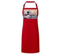 Fabulous Tablier Cuisine Premium Rouge Hokusai Kanagawa Waves View Mount Fuji Rouge G
