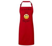 Fabulous Tablier Cuisine Premium Rouge Je M'en Fout C'Est Pas Chez Moi Emoji Rouge G