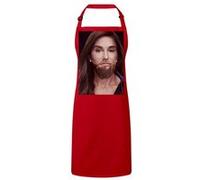 Fabulous Tablier Cuisine Premium Rouge Jenner Avec une Barbe Troll Rouge G