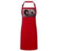 Fabulous Tablier Cuisine Premium Rouge Jimi Hendrix Portrait Miroir Rouge G