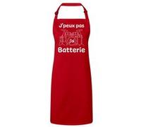 Fabulous Tablier Cuisine Premium Rouge J'peux pas j'ai Batterie Rouge G