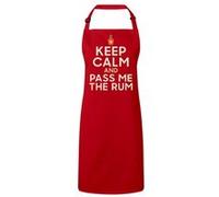 Fabulous Tablier Cuisine Premium Rouge Keep Calm and Pass me the Rum Rouge G