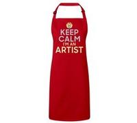 Fabulous Tablier Cuisine Premium Rouge Keep Calm I'm an Artist Rouge G