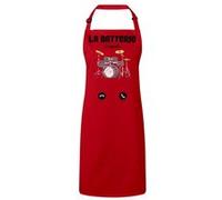 Fabulous Tablier Cuisine Premium Rouge La Batterie M'Appelle Rouge G