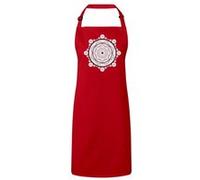 Fabulous Tablier Cuisine Premium Rouge Mandala Noir et Blanc Cercles Rouge G