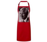 Fabulous Tablier Cuisine Premium Rouge Nelson Mandela Portrait Rouge G