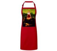 Fabulous Tablier Cuisine Premium Rouge Patrick Mona Lisa Bob l'Eponge Da Vinci Rouge G