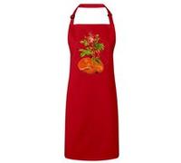 Fabulous Tablier Cuisine Premium Rouge Renard Floral Rouge G