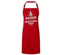 Fabulous Tablier Cuisine Premium Rouge Rockin Around the Christmas Tree Rouge G