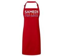Fabulous Tablier Cuisine Premium Rouge Samedi c'est match Rouge G