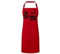 Fabulous Tablier Cuisine Premium Rouge The Cat Lover - Le Parrain Rouge G