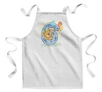 Fabulous Tablier Enfant Cuisine 6 ans Anniversaire Illustration Ourson - Qualité Premium 100% Coton Blanc G