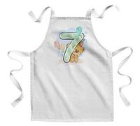 Fabulous Tablier Enfant Cuisine 7 ans Anniversaire Illustration Ourson - Qualité Premium 100% Coton Blanc G