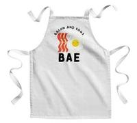 Fabulous Tablier Enfant Cuisine BAE Bacon and Eggs - Qualité Premium 100% Coton Blanc G
