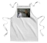 Fabulous Tablier Enfant Cuisine Beau Chaton et Sa Maman Mignon Tigre - Qualité Premium 100% Coton Blanc