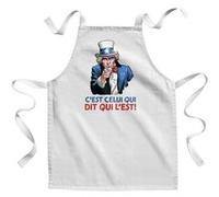 Fabulous Tablier Enfant Cuisine C'est Celui qui Dit qui l'Est - Qualité Premium 100% Coton Blanc G