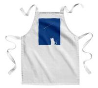 Fabulous Tablier Enfant Cuisine Chaton Sous Une Etoile Filante - Qualité Premium 100% Coton Blanc G