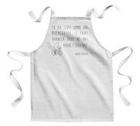 Fabulous Tablier Enfant Cuisine Citations Einstein la Vie c'Est Comme une Bicyclette - Qualité Premium 100% Coton Blanc G