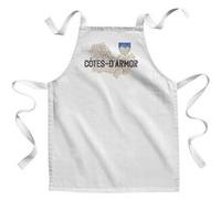 Fabulous Tablier Enfant Cuisine Cotes d'Armor carte ancienne - Qualité Premium 100% Coton Blanc G