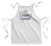 Fabulous Tablier Enfant Cuisine Échange Frère contre cadeaux - Qualité Premium 100% Coton Blanc G