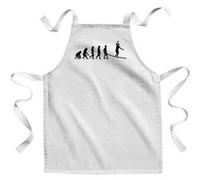 Fabulous Tablier Enfant Cuisine Evolution Slackline - Qualité Premium 100% Coton Blanc G