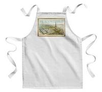 Fabulous Tablier Enfant Cuisine Exposition Universelle Paris 1889 Dessin Vue Aerienne - Qualité Premium 100% Coton Blanc G