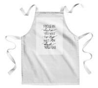 Fabulous Tablier Enfant Cuisine Focus on Where You Want To go - Qualité Premium 100% Coton Blanc G