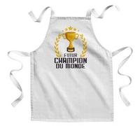 Fabulous Tablier Enfant Cuisine Futur Champion du Monde - Qualité Premium 100% Coton Blanc G