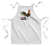 Fabulous Tablier Enfant Cuisine I Love My Cock - Qualité Premium 100% Coton Blanc G