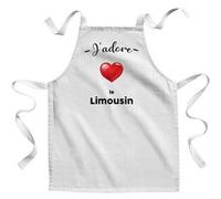 Fabulous Tablier Enfant Cuisine J'adore Le Limousin Region Limoges - Qualité Premium 100% Coton Blanc G