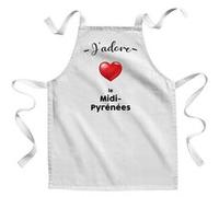 Fabulous Tablier Enfant Cuisine J'adore Le Midi Pyrenees Region Toulouse - Qualité Premium 100% Coton Blanc G
