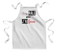 Fabulous Tablier Enfant Cuisine Je Ne Rale Pas J'ai Faim - Qualité Premium 100% Coton Blanc G