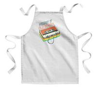 Fabulous Tablier Enfant Cuisine Keepin It Old School - Cassette - Qualité Premium 100% Coton Blanc G