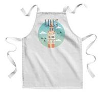 Fabulous Tablier Enfant Cuisine Lille Le Clocher - Qualité Premium 100% Coton Blanc G