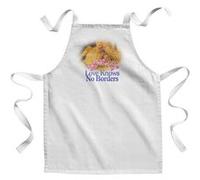 Fabulous Tablier Enfant Cuisine Love Knows No Borders - Qualité Premium 100% Coton Blanc G
