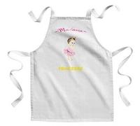 Fabulous Tablier Enfant Cuisine Madame Princesse Ballerine - Qualité Premium 100% Coton Blanc G