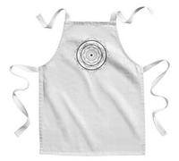 Fabulous Tablier Enfant Cuisine Mandala Noir et Blanc Cercles - Qualité Premium 100% Coton Blanc G