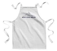 Fabulous Tablier Enfant Cuisine Mont Saint Michel Minimalist - Qualité Premium 100% Coton Blanc G