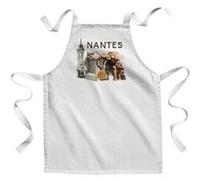 Fabulous Tablier Enfant Cuisine Nantes Collage - Qualité Premium 100% Coton Blanc G