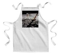 Fabulous Tablier Enfant Cuisine Neil Armstrong Premier Pas Sur La Lune Astronaute - Qualité Premium 100% Coton Blanc G