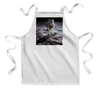 Fabulous Tablier Enfant Cuisine Neil Armstrong Premier Pas Sur La lune - Qualité Premium 100% Coton Blanc G