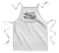 Fabulous Tablier Enfant Cuisine No Bad Days on the Beach Surf - Qualité Premium 100% Coton Blanc G