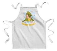 Fabulous Tablier Enfant Cuisine Odile la Maman Crocodile - Qualité Premium 100% Coton Blanc G